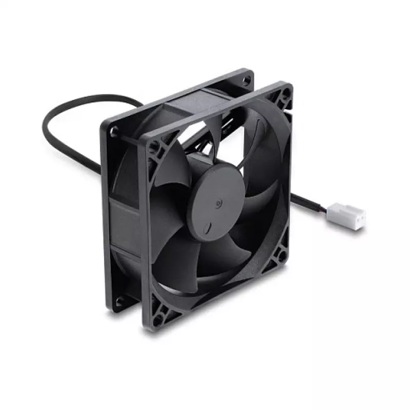Delock axiale ventilator 48 V DC, 80 x 80 x 25 mm, 2-pins stekker, zwart