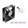 Delock axiale ventilator 48 V DC 92x92x25 mm 4-pins PWM (67452), zwart
