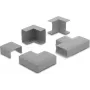 Delock kabelgoot-verbinder voor 40 x 19 mm goot, 5-delige set, grijs 22110