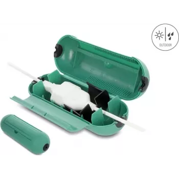 Delock kabelverbindingsbeschermingsbox IP44 met ophanghaak, groen 91733