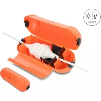 Delock kabelverbindingsbeschermingsbox IP44 met ophanghaak, oranje 91729