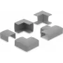 Delock kabelgoot-verbinder voor 24 x 14 mm kabelgoot, 5-delige set, grijs 22095