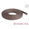 Delock kabelmanagementslang, 12 mm, gevlochten, knaagdierbestendig, rekbaar, 5 m, bruin