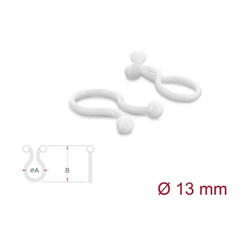 Delock Cable Twister 13 mm Transparant, 100 stuks