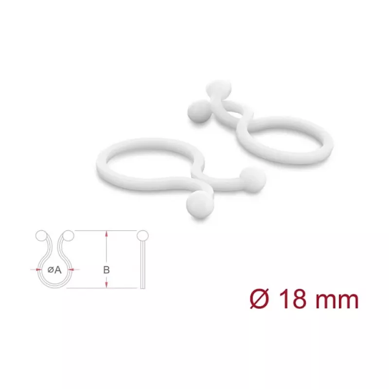 Delock kabel-spiraalslang Ø 18 mm transparant, 100 stuks