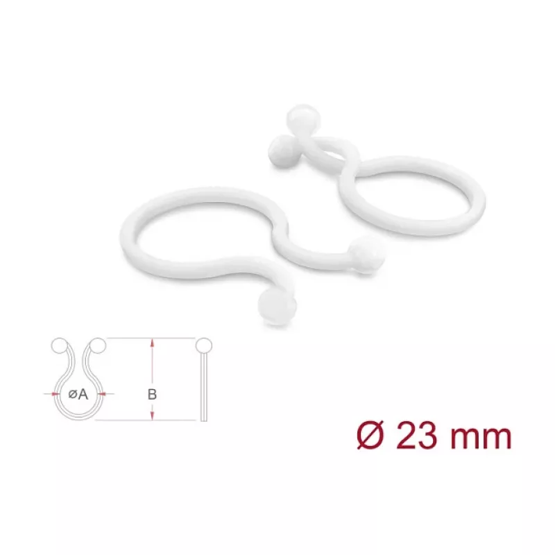 Delock kabel-spiraalslang Ø 23 mm transparant, 100 stuks