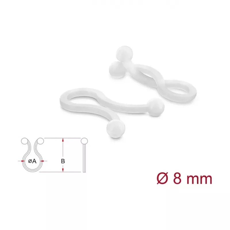 Delock kabelspiraalslang 8 mm transparant, 100 stuks