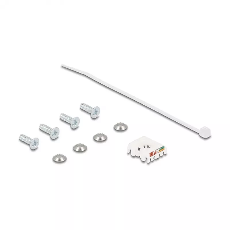 Delock D-type RJ45 inbouwbus Cat.6A STP met LSA-aansluiting en IP66-beschermkap