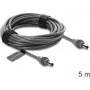 Delock DC 5,5 x 2,1 mm naar DC 5,5 x 2,1 mm kabel compatibel met Starlink Mini, 5 m grijs (91825)