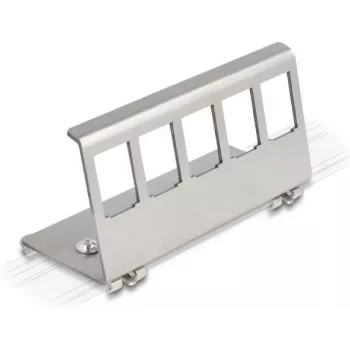 Delock DIN-dinrail montagebeugel voor 5 modulaire inzetstukken, grijs 88141