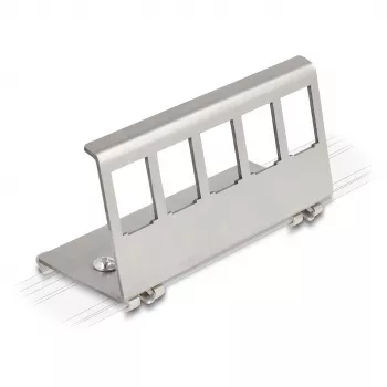 Delock DIN-dinrail montagebeugel voor 5 modulaire inzetstukken, grijs 88141