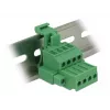 Delock 65936 DIN-rail klemmenblokset, 4-polig, schroefvergrendeling, groen