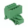 Delock 65936 DIN-rail klemmenblokset, 4-polig, schroefvergrendeling, groen