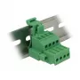 Delock 65936 DIN-rail klemmenblokset, 4-polig, schroefvergrendeling, groen