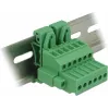Delock 65942 DIN-rail klemmenblokset, 6-polig, schroefvergrendeling, groen