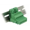 Delock 65942 DIN-rail klemmenblokset, 6-polig, schroefvergrendeling, groen