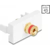 Delock Easy 45 module poolklem op schroefbus rood wit (90901)