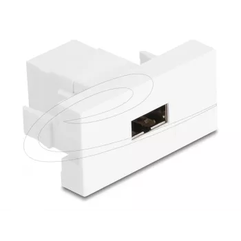 Delock Easy 45 module EASY-USB 2.0 Type-A bus naar EASY-USB Type-A bus wit 90866