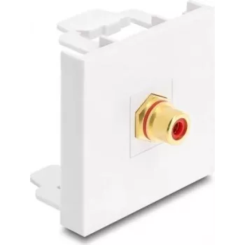 Delock Easy 45 module RCA bus naar RCA bus verguld rood/wit (91818)