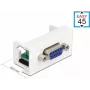 Delock Easy 45 snap-in module 9-polig D-Sub bus wit RAL 9003 81348