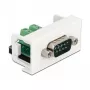 Delock Easy 45 snap-in-module D-Sub 9-polig stekker naar 10-polige klemmenstrook, wit RAL 9003 81351