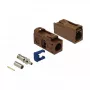DeLOCK FAKRA F bus 25 mm (lang) om te crimpen - nootbruin, RAL 8011 89690