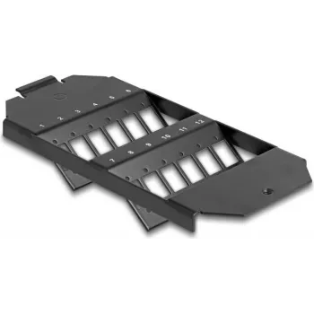 Delock glasvezel montagebeugel voor bodemtank 12 poort SC simplex / LC duplex koppelingen zwart 88162