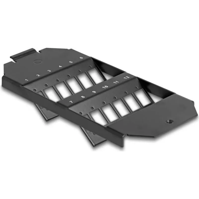 Delock glasvezel montagebeugel voor bodemtank 12 poort SC simplex / LC duplex koppelingen zwart 88162