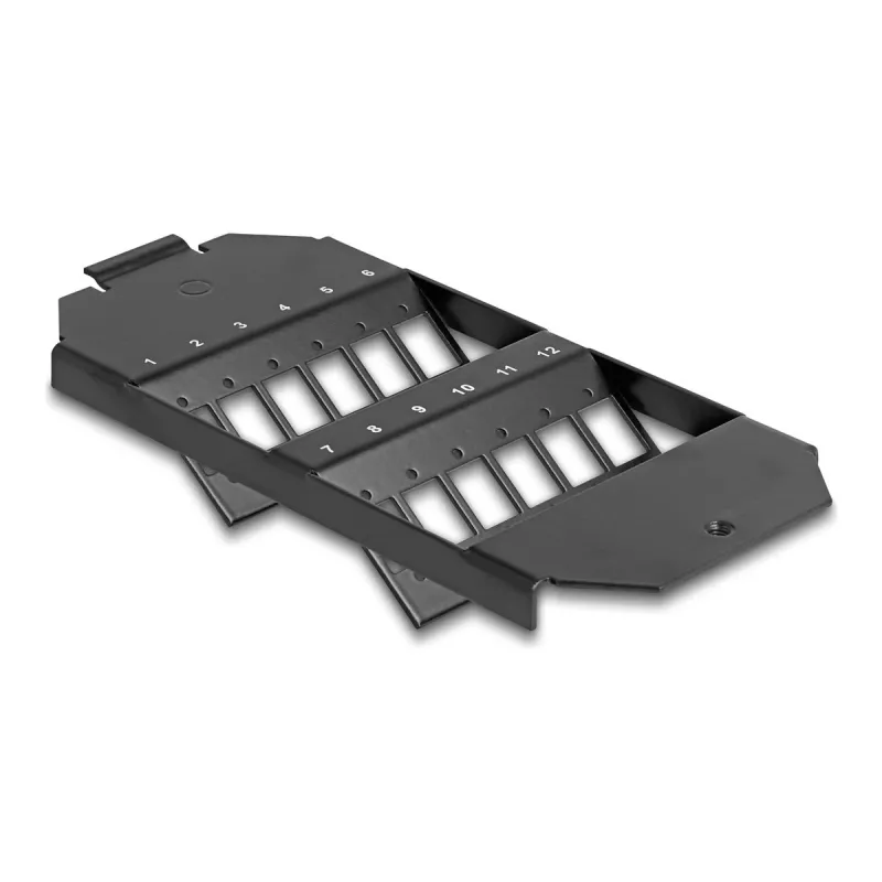 Delock glasvezel montagebeugel voor bodemtank 12 poort SC simplex / LC duplex koppelingen zwart 88162