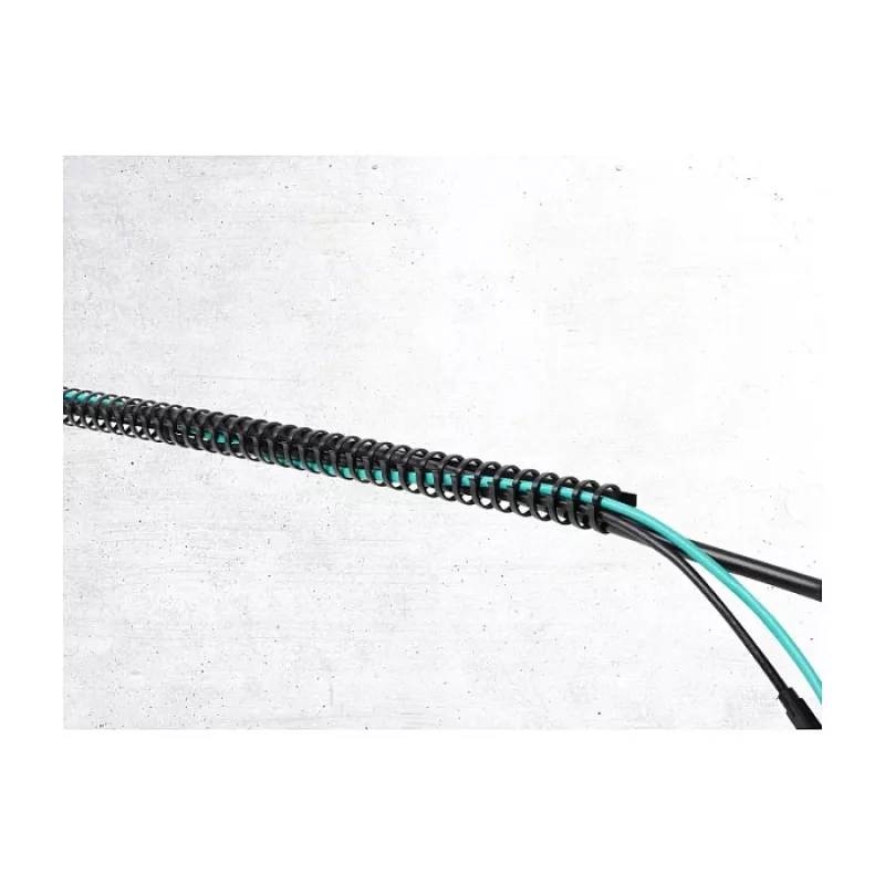 Delock flexibele kabelgoot, zelfklevend en schroefbaar, 25 x 26 mm, lengte 50 cm, zwart