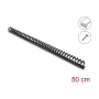 Delock flexibele kabelgoot, zelfklevend en schroefbaar, 25 x 26 mm, lengte 50 cm, zwart