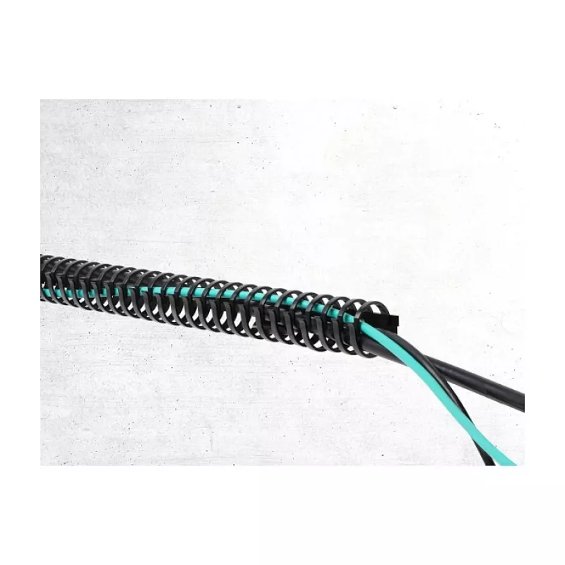 Delock flexibele kabelgoot zelfklevend schroefbaar 34 x 35 mm - lengte 50 cm zwart