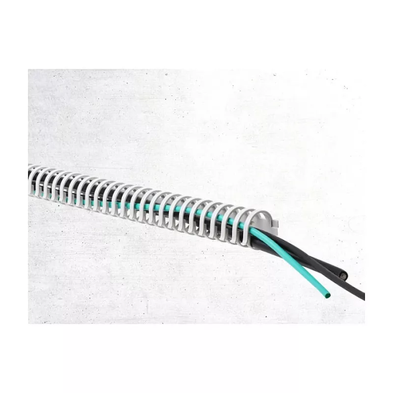 Delock flexibele kabelgoot zelfklevend schroefbaar 34 x 35 mm - lengte 50 cm grijs