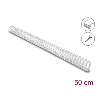 Delock flexibele kabelgoot zelfklevend schroefbaar 34 x 35 mm - lengte 50 cm grijs