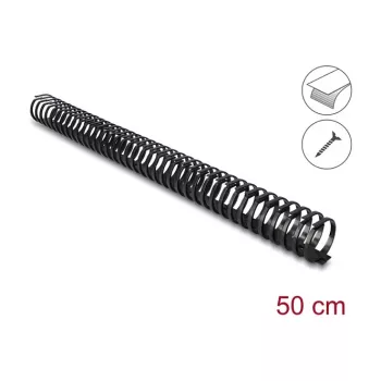 Delock flexibele kabelgoot, zelfklevend en schroefbaar, 45 x 46 mm, lengte 50 cm, zwart