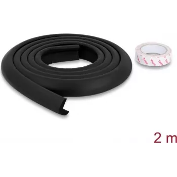 Delock schuim kantbeschermingsstrip 24 x 8 mm - lengte 2 m zwart (18485)