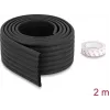 Delock schuim kantbeschermingsstrip geribbeld 80 x 8 mm - lengte 2 m zwart 18487