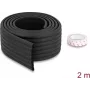 Delock schuim kantbeschermingsstrip geribbeld 80 x 8 mm - lengte 2 m zwart 18487