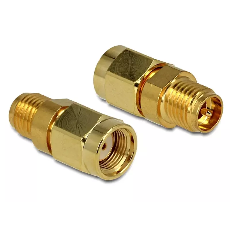 DELOCK HF RP-SMA stekker speciaal schroefdraad metrisch > RP-SMA bus
