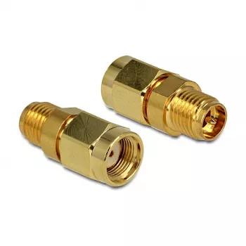 DELOCK HF RP-SMA stekker speciaal schroefdraad metrisch > RP-SMA bus