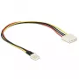 DeLOCK interne stroomadapterkabel 4-pin Molex bus naar 4-pin Mini-Molex stekker, 5/12V, 30cm 85457