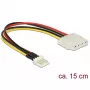 DeLOCK interne stroomadapterkabel Molex 4-pin bus naar Mini-Power 4-pin stekker 15 cm 85456
