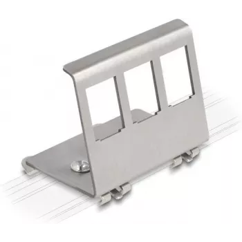 Delock Keystone metalen houder 3 poorten voor DIN-rail (88139)