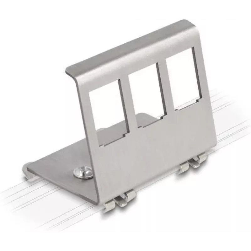 Delock Keystone metalen houder 3 poorten voor DIN-rail (88139)