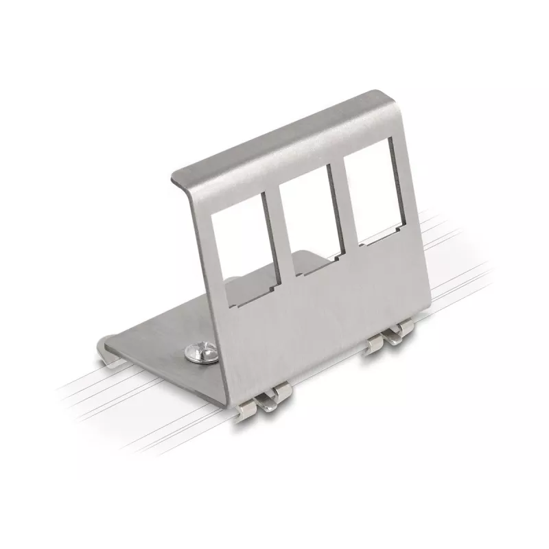 Delock Keystone metalen houder 3 poorten voor DIN-rail (88139)