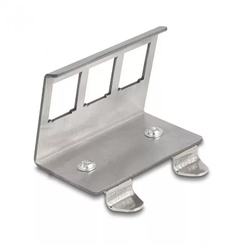 Delock Keystone metalen houder 3 poorten voor DIN-rail (88139)