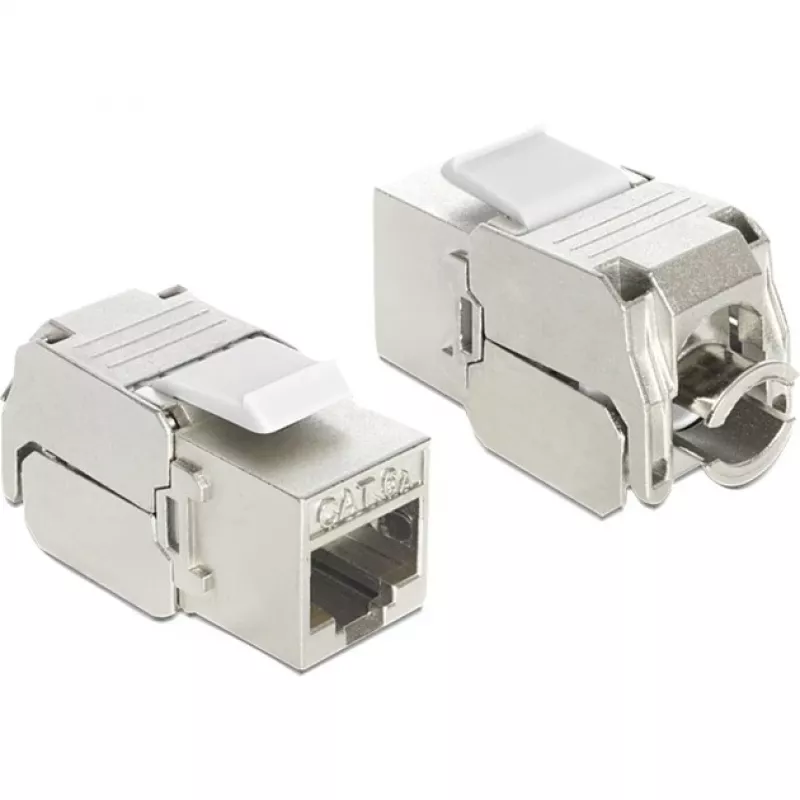 Delock Keystone module RJ45 bus naar LSA Cat.6A STP