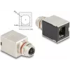 Delock M12 adapter X-gecodeerd 8 pin bus naar RJ45 bus Cat.6A STP afgeschermd recht