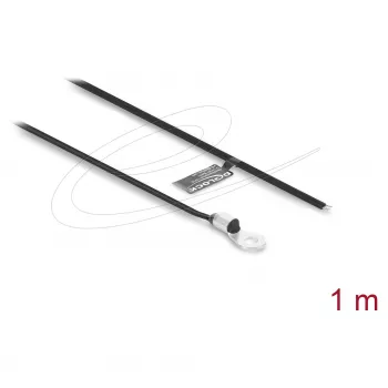 Delock M4 schroefdraad NTC temperatuursensor-kabel, 1 m, 10 kΩ, 3435 K, 2 x open uiteinden