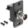 DELOCK inbouwadapter IEC C14 stekker naar F-bus, zwart 91204